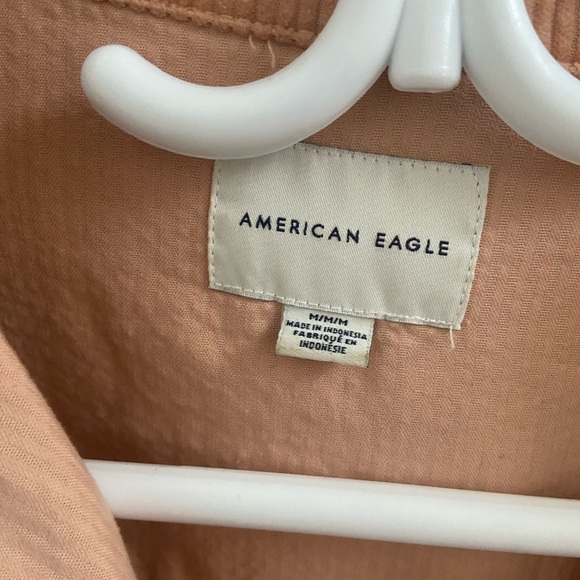 american eagle cropped pink corduroy button up shirt - Picture 5 of 5